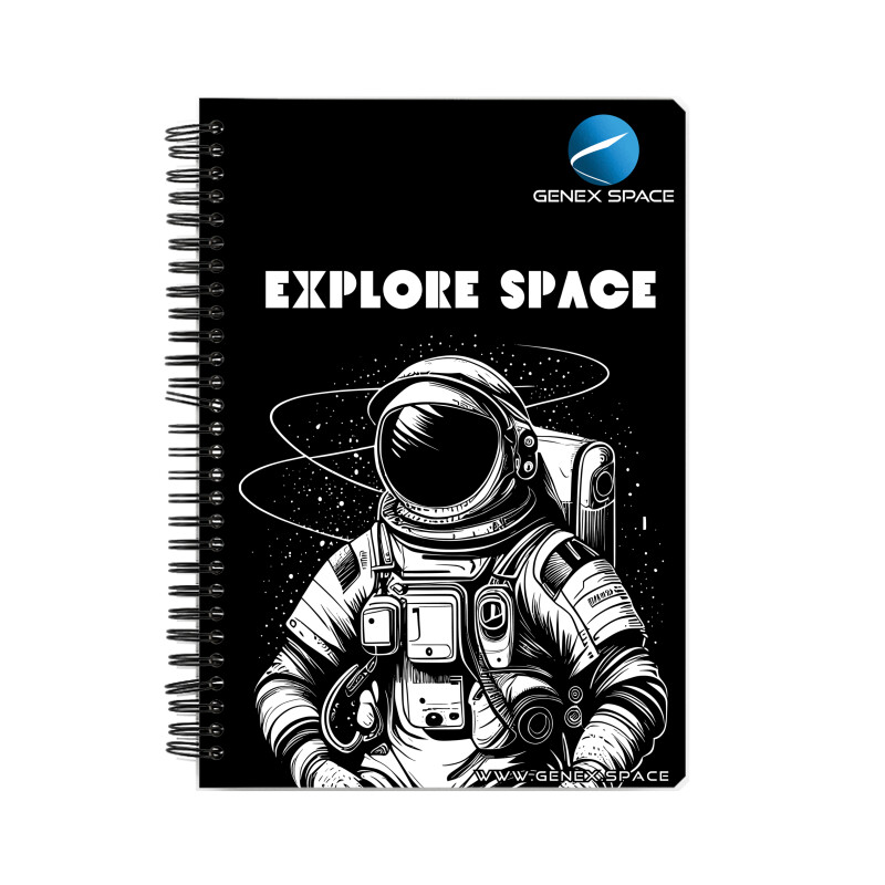 Astronaut Themed Explore Space - A5 Wiro Bound Notebook - Genex Space Store